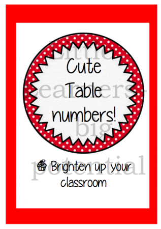 Cute table numbers